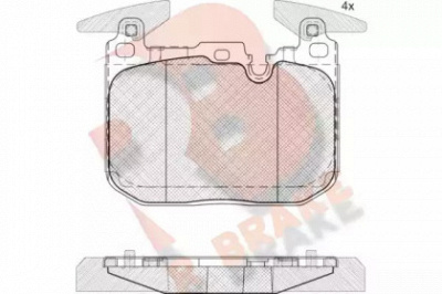 R BRAKE rb2093200 -  Комплект тормозных колодок, дисковый тормоз